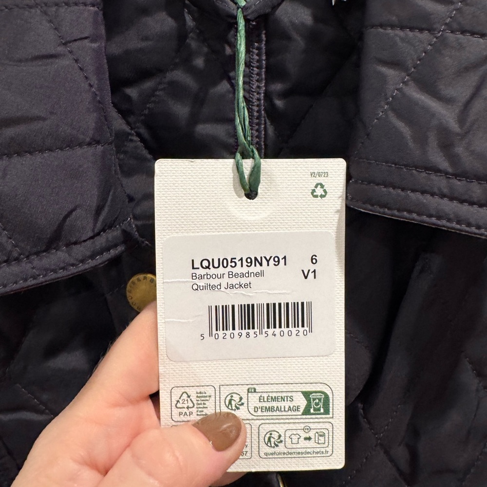 NWT Barbour navy quilted Beadnell jacket - Picture 6 of 10